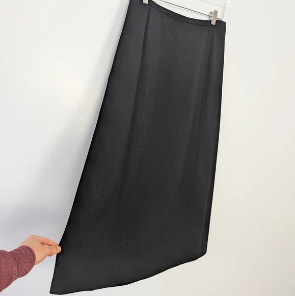 Talbots Vintage Black Wool Midi Shirt Women's 12 - Picture 3 of 8